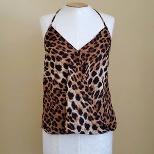 Olivaceous Animal Print Halter Top